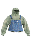 Cropped Overall Hoodie